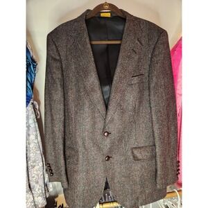 ACTWU Union Made Sport Coat Tweed Harringbone Phillips‎ Mens Shop VTG 44 Regular